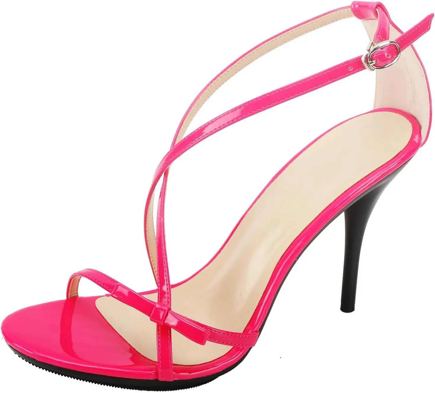 Women's Cross Strap Peep Toe Sandals, Cover Heel Party Stilettos