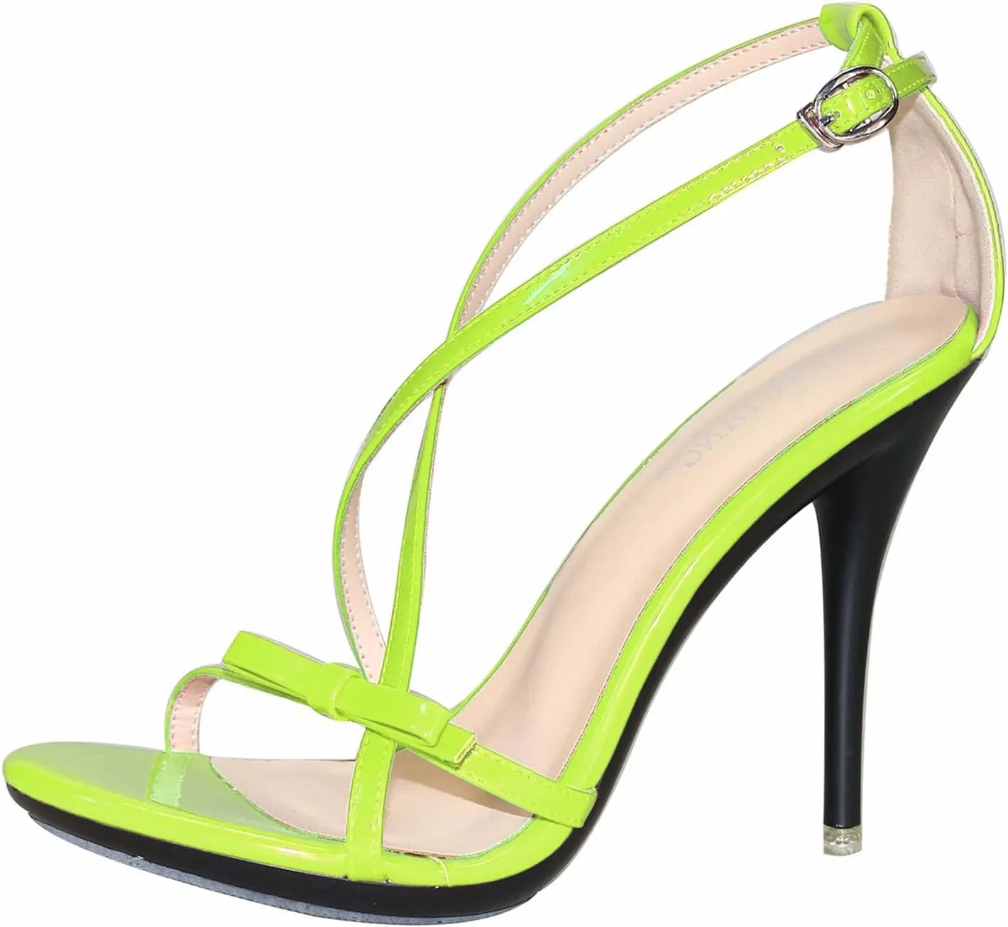 Women's Cross Strap Peep Toe Sandals, Cover Heel Party Stilettos