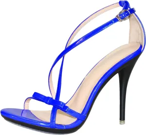 Women's Cross Strap Peep Toe Sandals, Cover Heel Party Stilettos