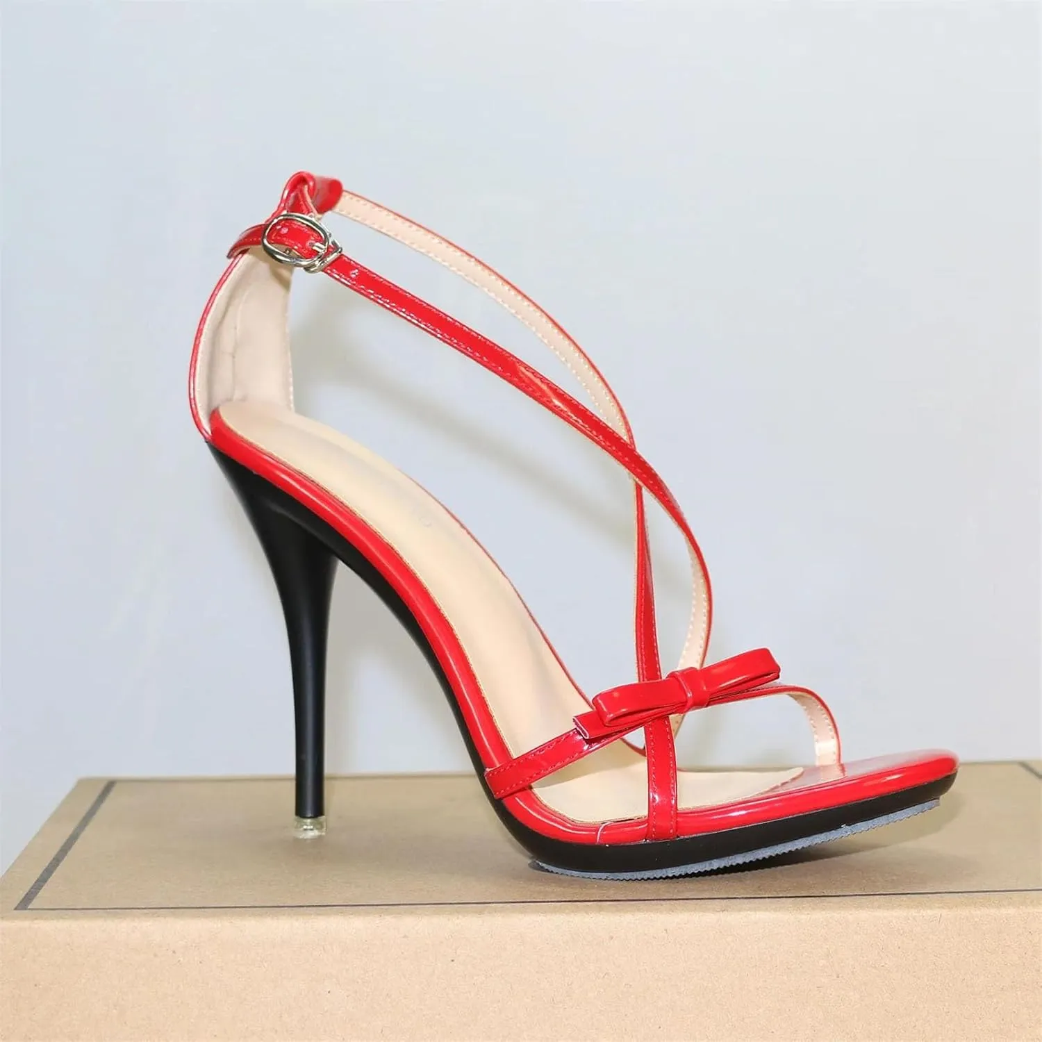 Women's Cross Strap Peep Toe Sandals, Cover Heel Party Stilettos