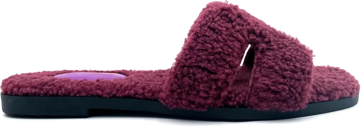Women's Furry Slippers: Versatile Indoor/Outdoor Slippers with Plush Cotton Upper and Soft Sole - Perfect for Parties, Gatherings, Casual Wear, Vacations, and Beach Days