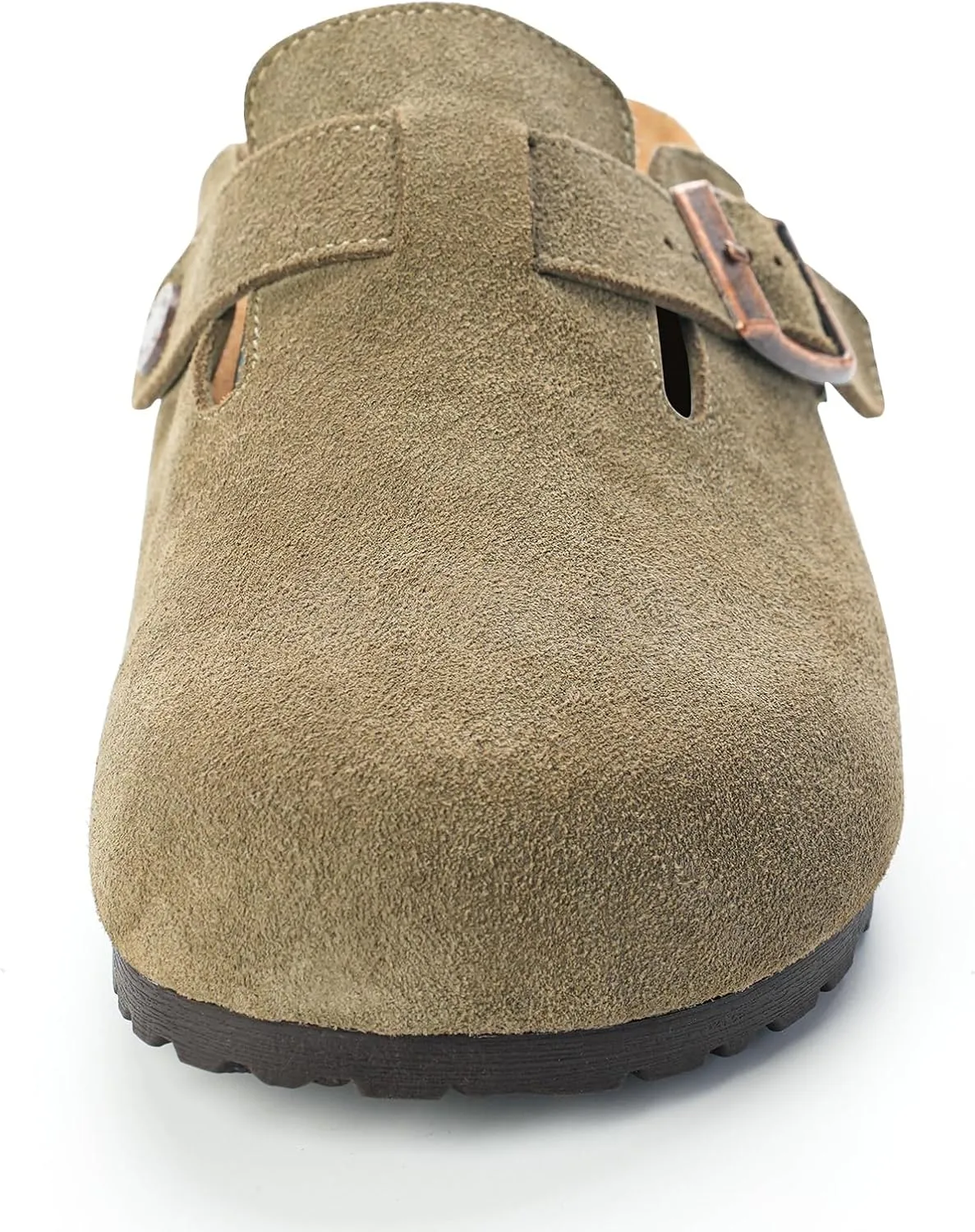 Women’s Genuine Suede Clogs for Women Slip-On Buckle Slides Women's Mules & Clogs Natural Rubber Cork Footbed Sandals Potato Shoes with Arch Support