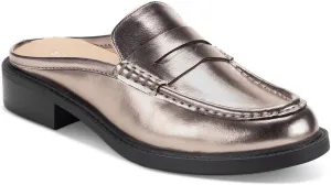Womens Katyaaa Faux Leather Slip On Mules