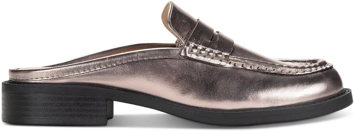 Womens Katyaaa Faux Leather Slip On Mules