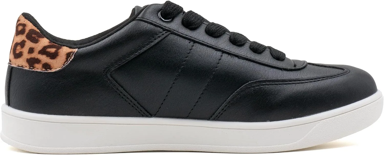 Women's Lace Up Trendy Sneaker Classic Fashion Low Top Walking Shoes