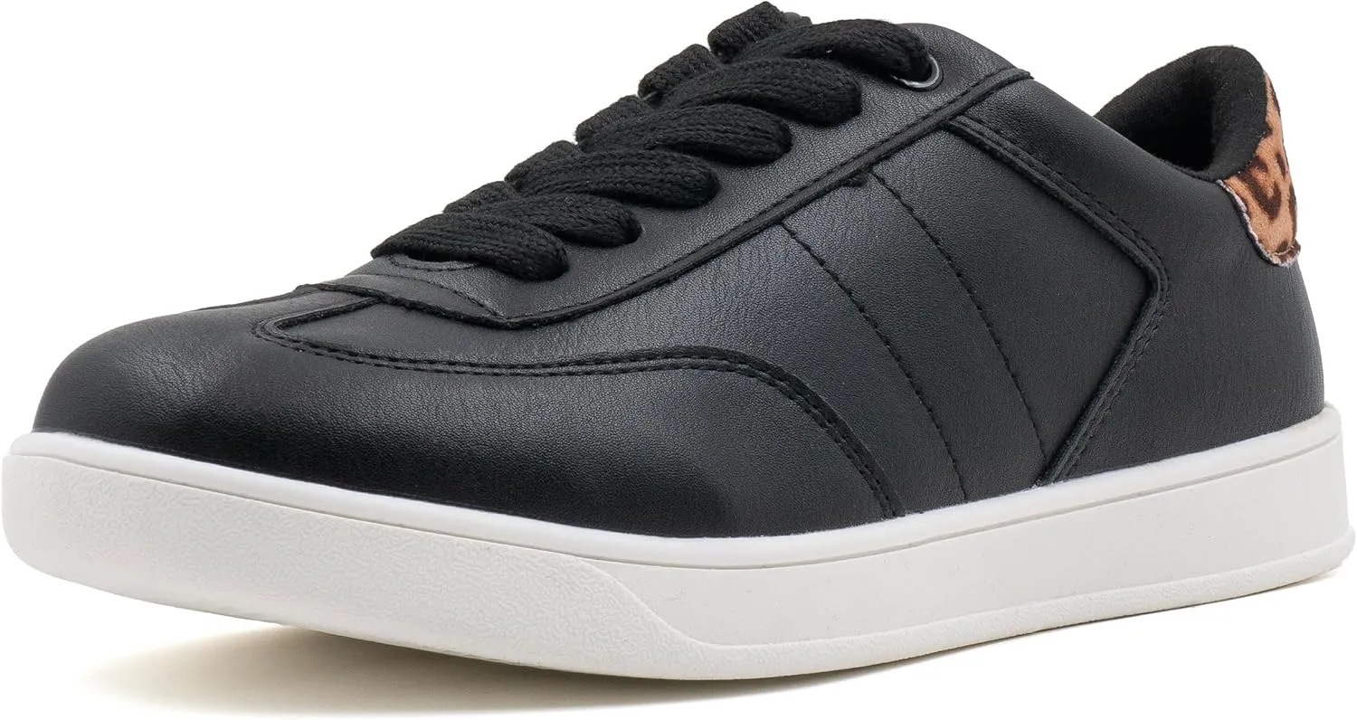 Women's Lace Up Trendy Sneaker Classic Fashion Low Top Walking Shoes
