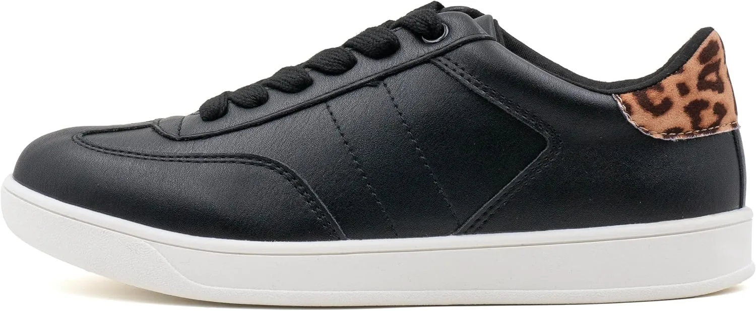 Women's Lace Up Trendy Sneaker Classic Fashion Low Top Walking Shoes