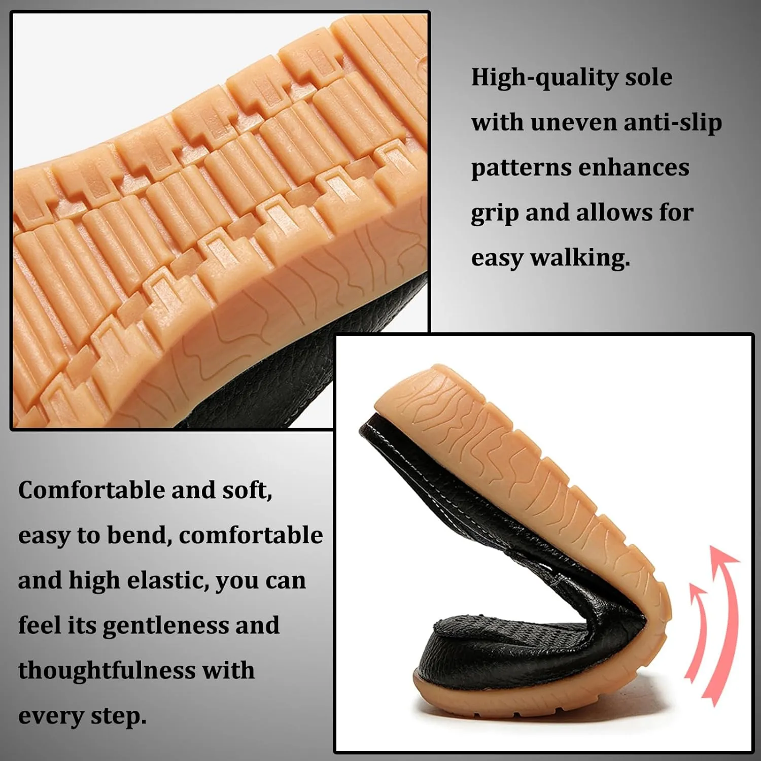 Womens Leather Hollow Slip-On Lightweight Flat Mules Closed Round Toe Comfortable Soft Non-Slip Backless Casual Penny Shoes for Daily Walking Outdoor