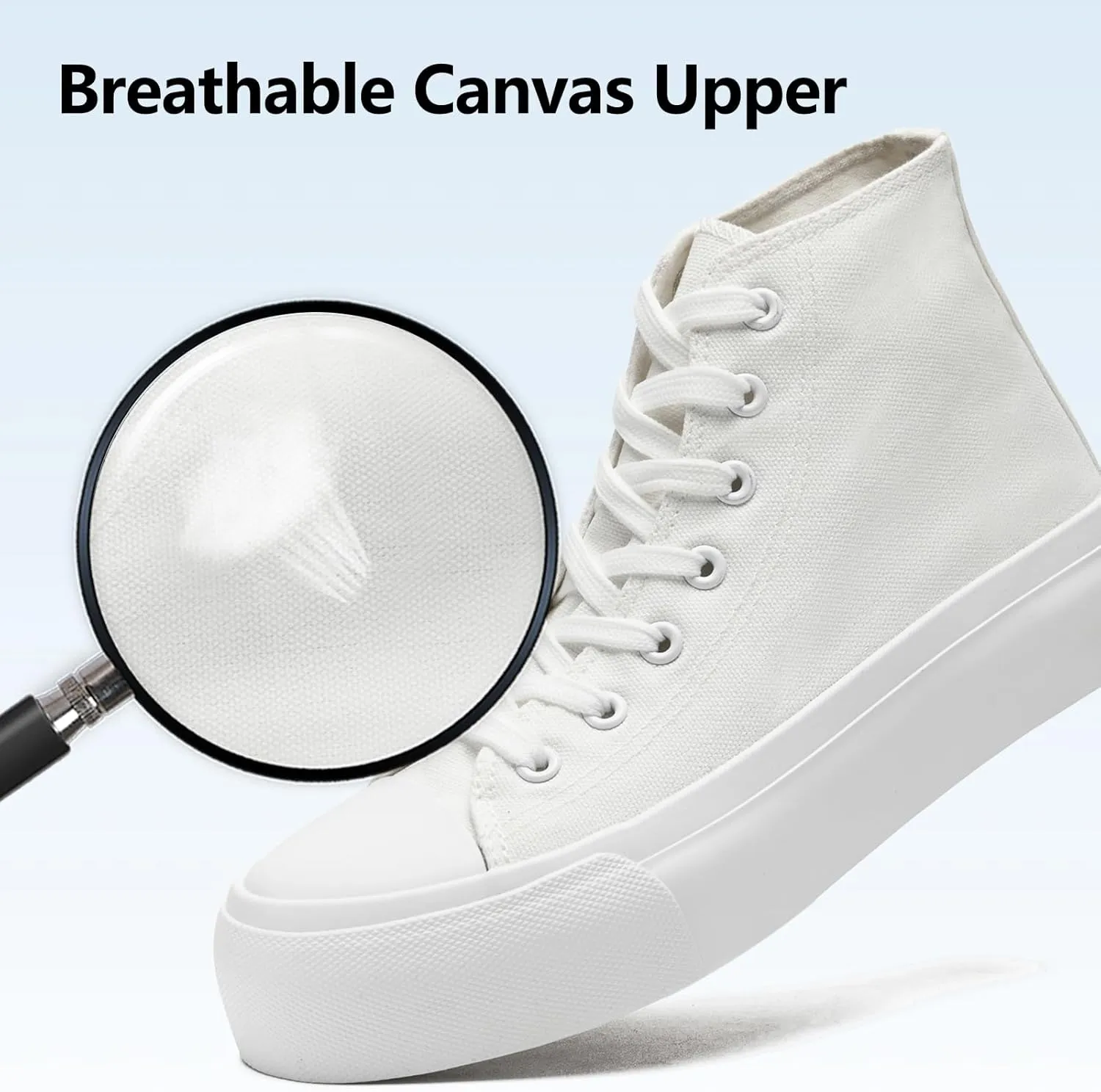 Womens Platform Canvas Sneakers Mens High Top Classic Canvas Shoes Unisex Casual Tennis Comfortable Fashion Sneakers Lace-Up