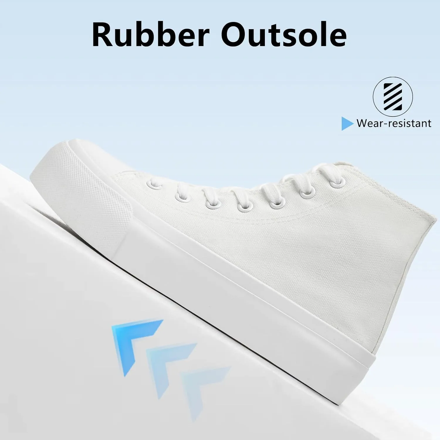 Womens Platform Canvas Sneakers Mens High Top Classic Canvas Shoes Unisex Casual Tennis Comfortable Fashion Sneakers Lace-Up
