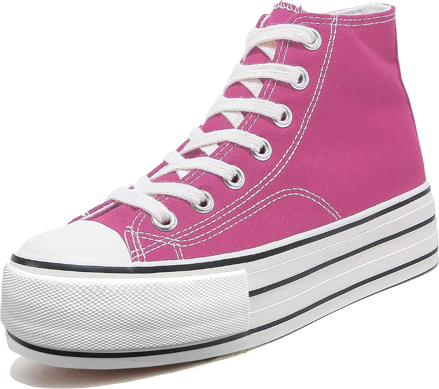 Women's Platform Sneakers 4cm Height Increase, Classic Canvas Platform Low Top Sneakers for Women and Teen Girls, Multiple Colors Fashion Trendy Cute Shoes