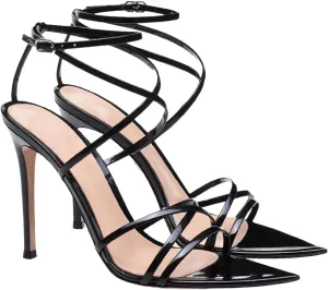 Women's Pointed Sole Stiletto Sandals, Ankle Strap Wedding Party Heels