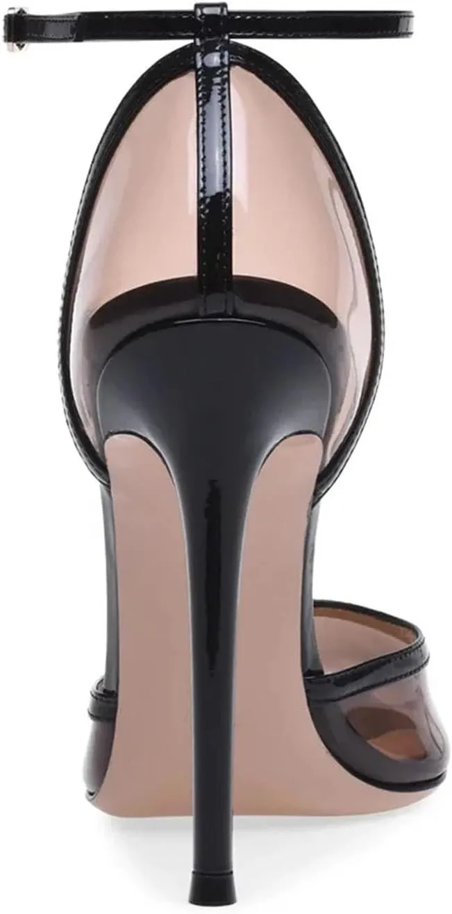 Women's Pointed Toe Ankle Strap Sandals, Party Work Stiletto High Heels