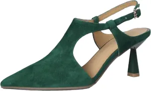 Women's Pointed Toe Stiletto Sandals, Sheep Suede Leather Summer Party Heels
