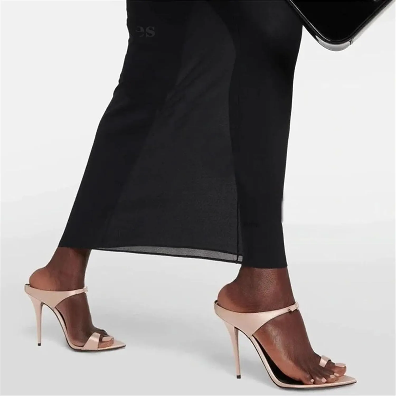 Women's Rhinestone Slide Sandals, Air Slingback Strappy Elegant Heels