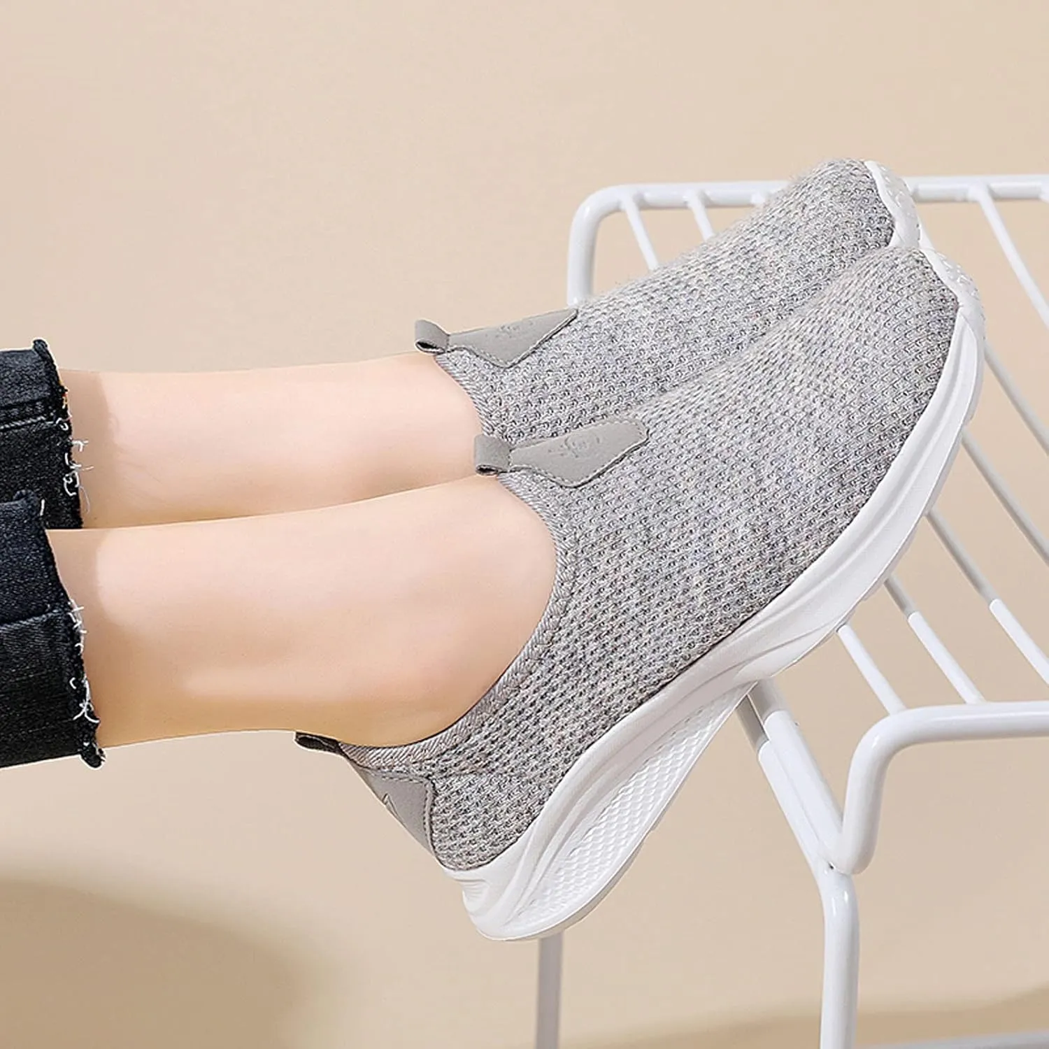 Women's Slip On Walking Shoes Running Comfortable Walking Shoes Women Cute Shoes Dressy Casual Women's Fashion Sneakers Red Tennis Shoe Loafers Dress Shoe