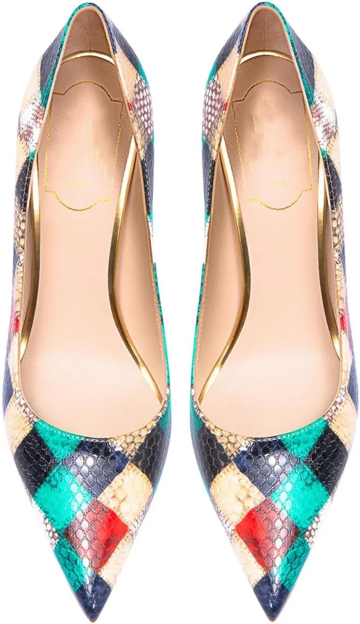 Women's Stiletto Pumps, Luxury Leather Designer Party Heels