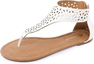 Women's Thong Flat Sandals T-Strap Sandals Ankle Strap Strappy Sandals Summers Sandals