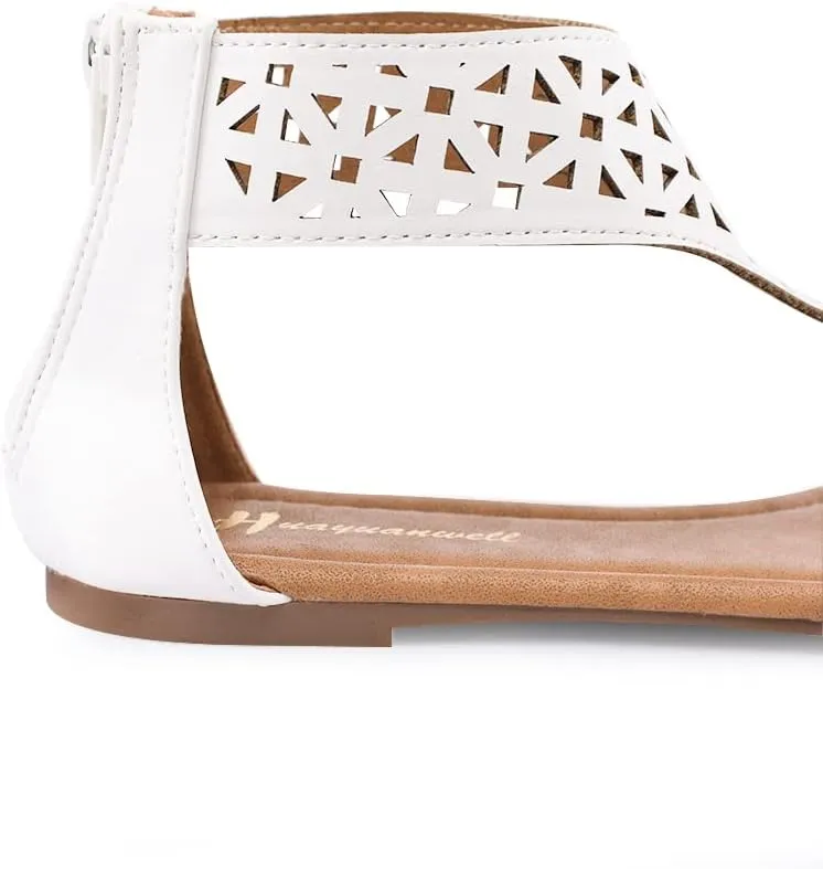 Women's Thong Flat Sandals T-Strap Sandals Ankle Strap Strappy Sandals Summers Sandals