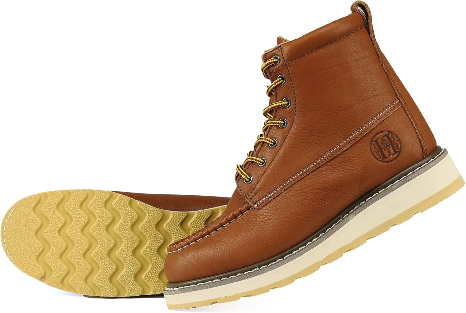 Work Boots for Men, 6" & 8" SureTrack Soft Toe Slip Resistant Moc Toe Mens Work Boots 84994/86994