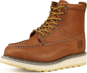 Work Boots for Men, 6" & 8" SureTrack Soft Toe Slip Resistant Moc Toe Mens Work Boots 84994/86994