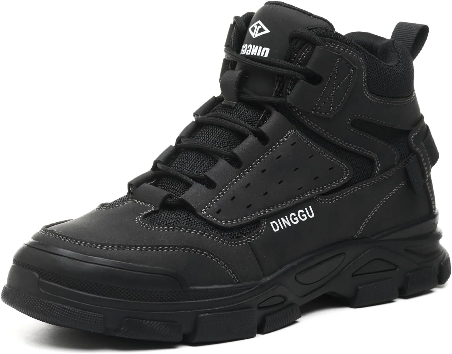 Work Boots for Men Safety Steel Toe Boots，Comfortable Industrial & Construction Shoes Puncture Proof Non Slip Mens Work Boots