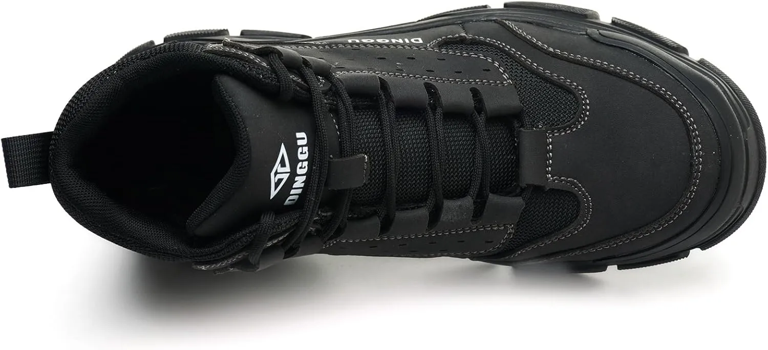 Work Boots for Men Safety Steel Toe Boots，Comfortable Industrial & Construction Shoes Puncture Proof Non Slip Mens Work Boots