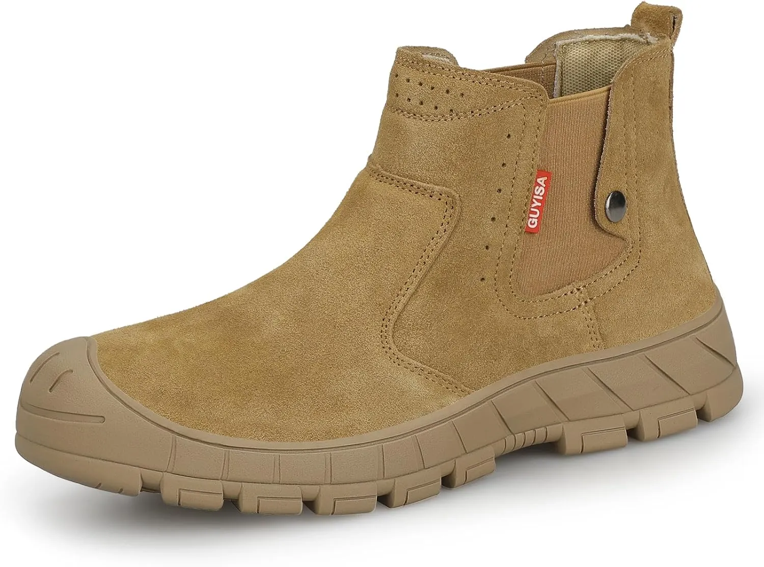 Work Boots for Men Slip On Welding Boots for Men Indestructible Steel Toe Boots Men's Steel Toe Shoes Fireproof Safety Toe Shoes Construction Boots for Welder Men's Work Shoes.