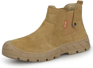 Work Boots for Men Slip On Welding Boots for Men Indestructible Steel Toe Boots Men's Steel Toe Shoes Fireproof Safety Toe Shoes Construction Boots for Welder Men's Work Shoes.