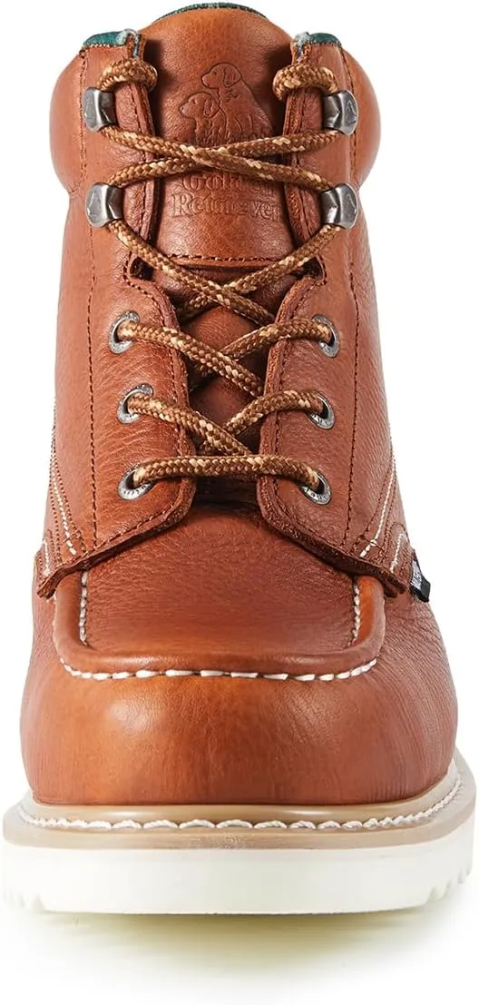 Work Boots for men Waterproof Comfortable 6" Full Grain Tumbled Leather Goodyear Welt Slip and Oil-Resistant STEEL/SOFT Toe Construction Boots G6192D_G6158ST_G6282D_G6258ST