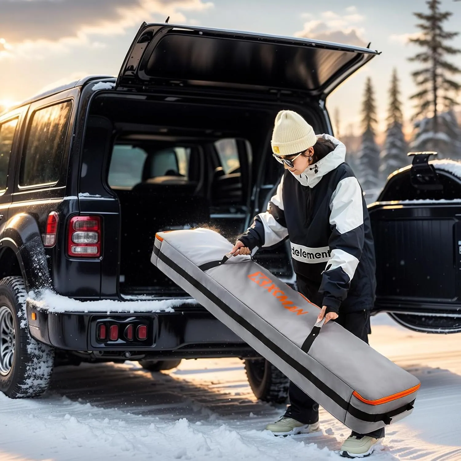 XCMAN Snowboard Bag For Air Travel - Fully Padded Ski Bag Waterproof Snowboarding Bag for Travel Snowboard Boots