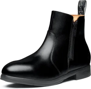 XENA Omega Women’s Safety Steel Toe Work Boots, Stylish Leather, Lightweight, Breathable, Comfortable, Slip Resistant, Side Zipper, ASTM F2413-18 Certified, OSHA Compliant, EH Rated