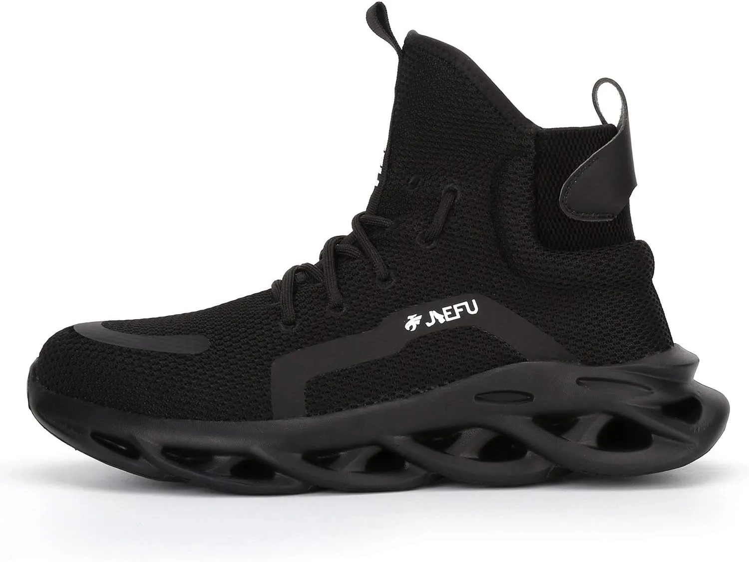 XUNRUO Work Safety Boots for Men and Women Steel Toe Lightweight Breathable Pull on Construction Boots