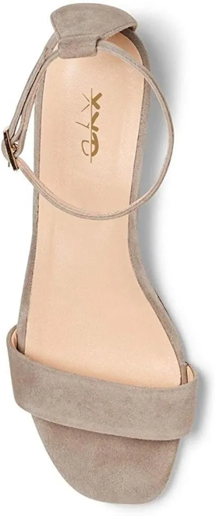 XYD Women Open Toe Low Heel Chunky Block Sandals Buckled Ankle Strap Pumps Shoes for Wedding Dress Evening