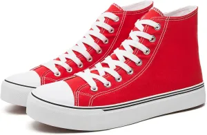 yageyan Men’s High Top Canvas Sneakers Fashion Lace up Walking Shoes Casual Classic