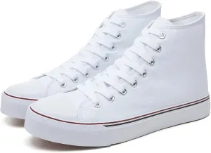 yageyan Men’s High Top Canvas Sneakers Fashion Lace up Walking Shoes Casual Classic