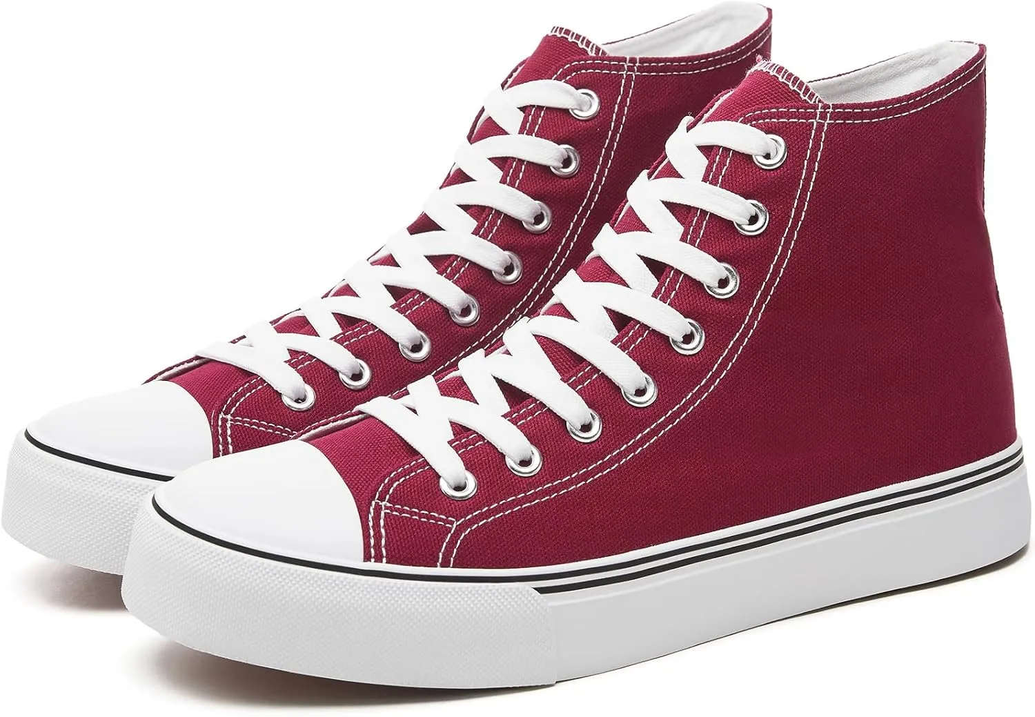 yageyan Men’s High Top Canvas Sneakers Fashion Lace up Walking Shoes Casual Classic