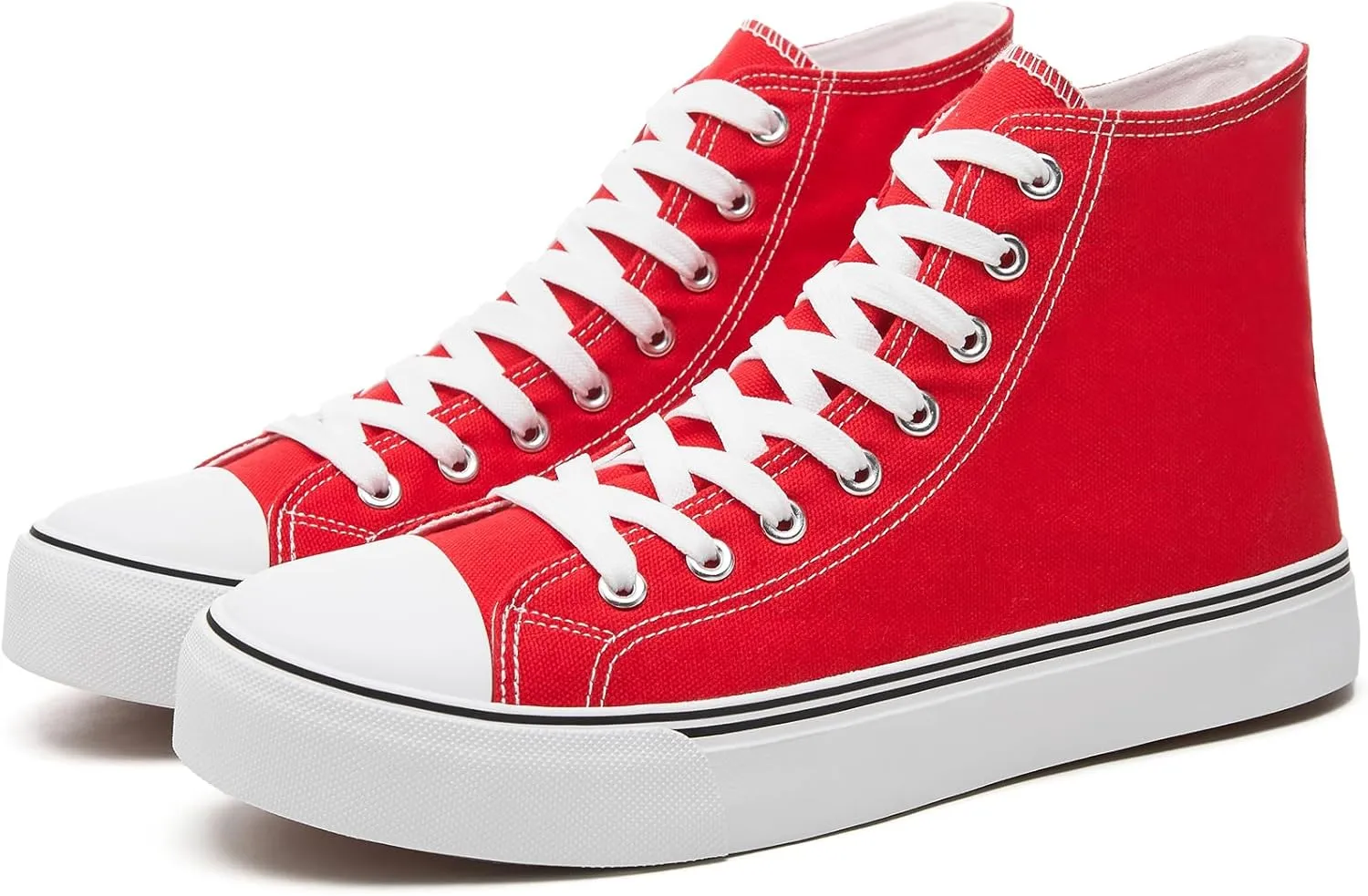 yageyan Men’s High Top Canvas Sneakers Fashion Lace up Walking Shoes Casual Classic