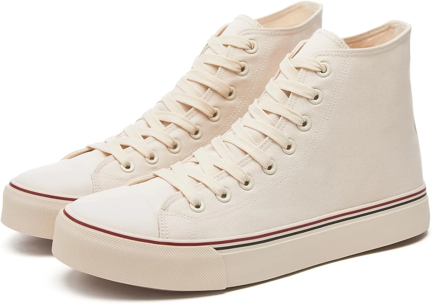 yageyan Men’s High Top Canvas Sneakers Fashion Lace up Walking Shoes Casual Classic