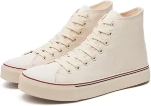 yageyan Men’s High Top Canvas Sneakers Fashion Lace up Walking Shoes Casual Classic