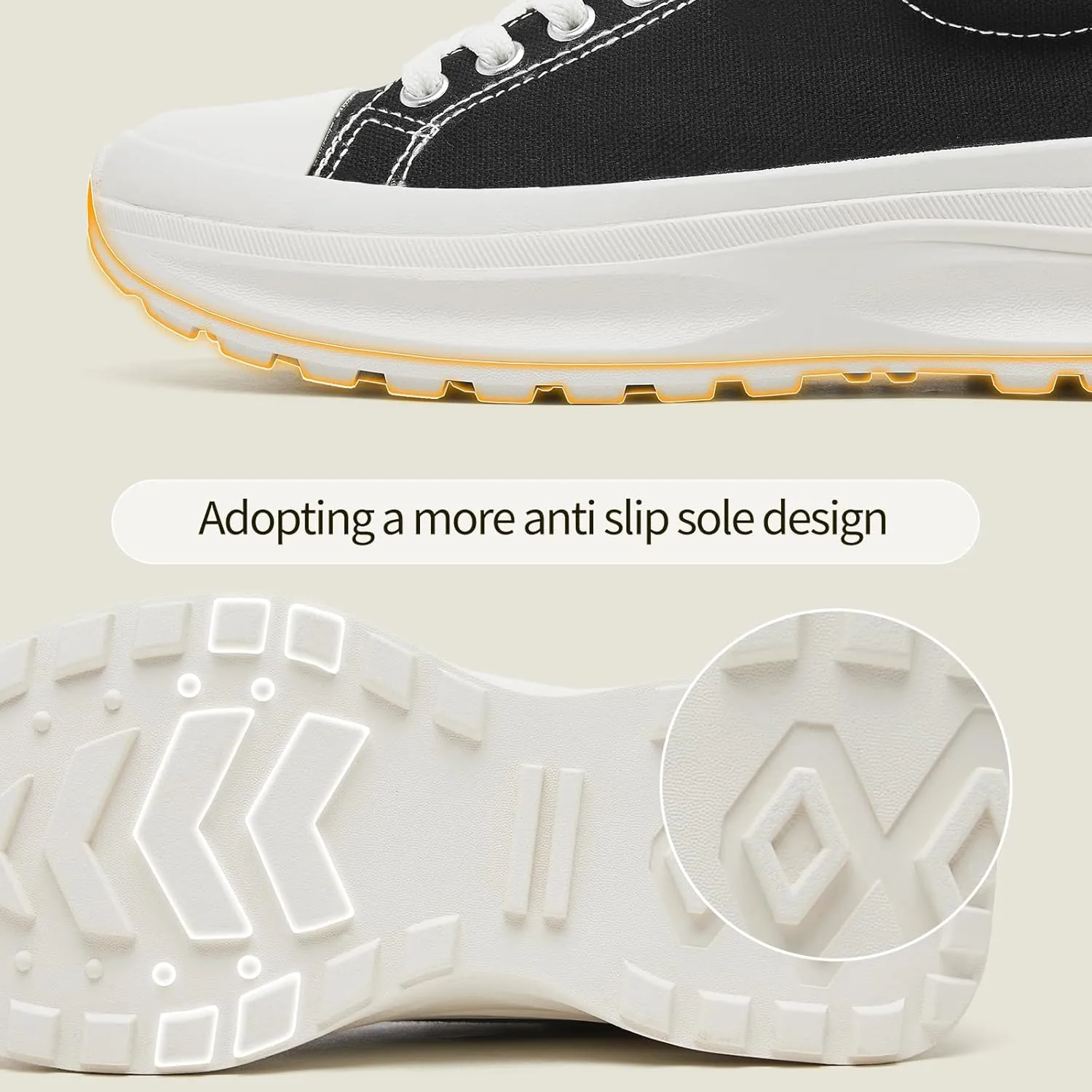 yageyan Platform Sneakers for Women Black Sneakers Canvas Shoes for Women White Tennis Shoes Classic Casual Comfortable