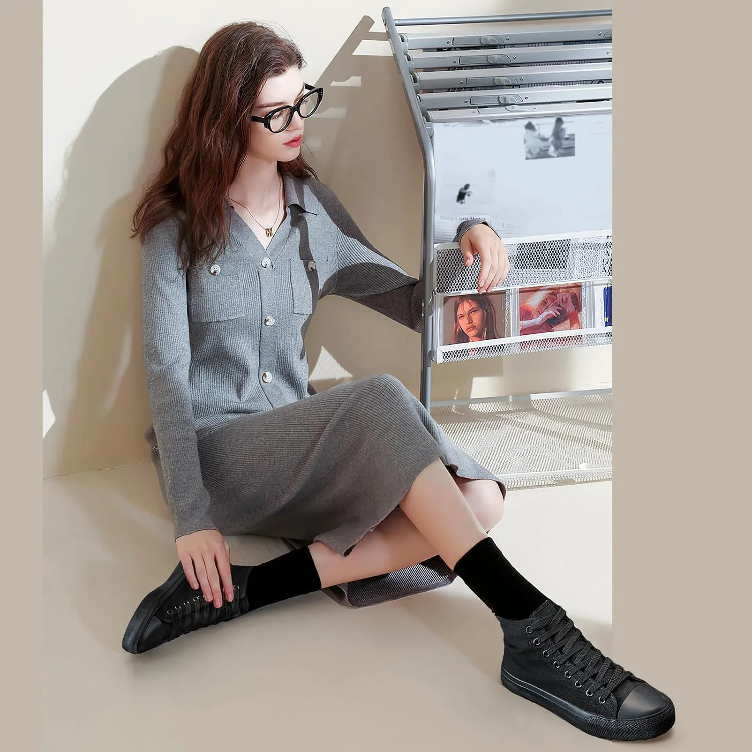 yageyan Womens High Top Canvas Sneakers Lace up Fashion Shoes for Women Casual Classic