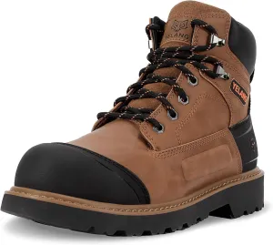Yelang Men's Steel Toe Safety Work Boot Slip Resistant Puncture Utility Shoes 6 Inch For Industrial Construction Outdoor botas de trabajo para hombre