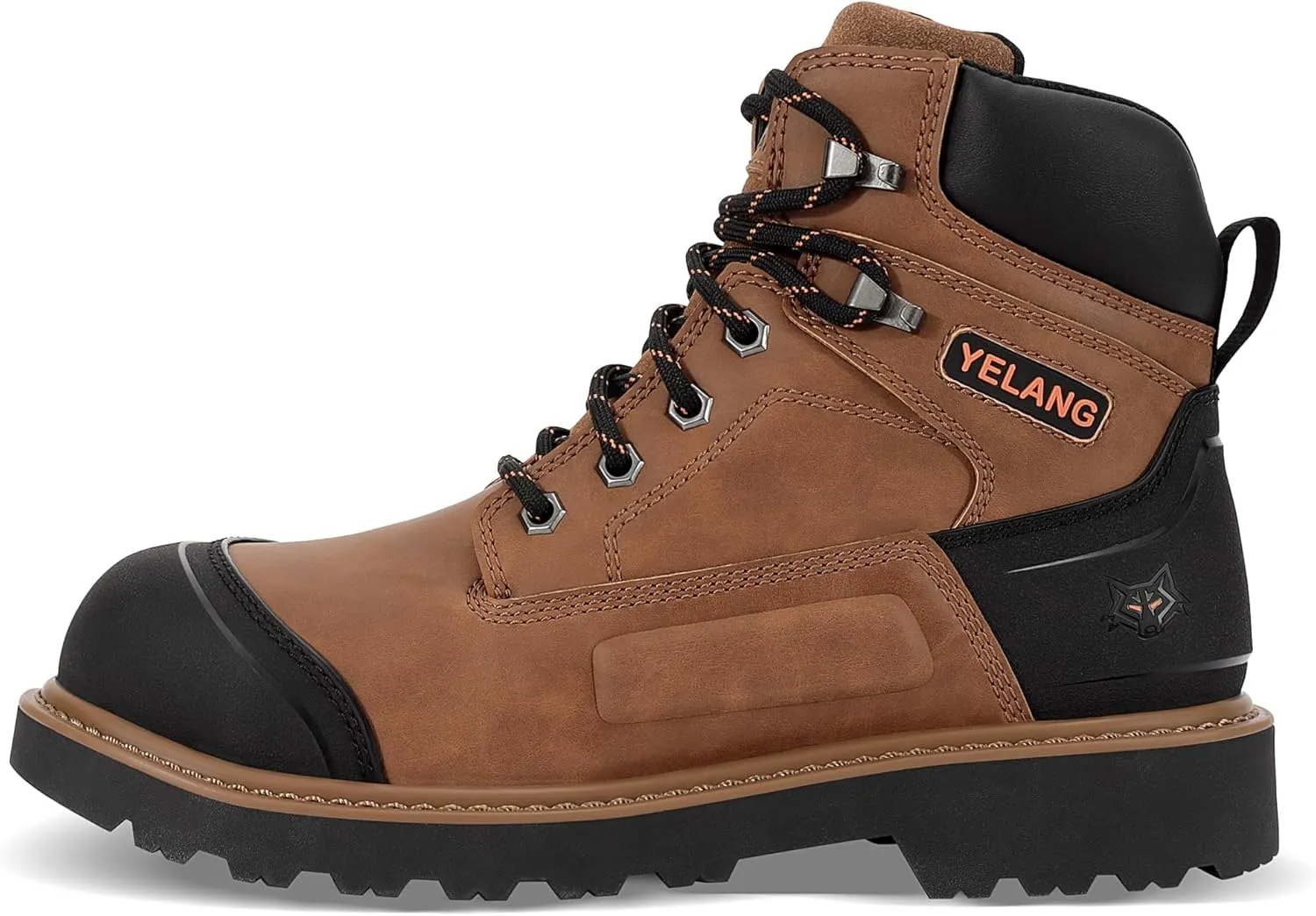 Yelang Men's Steel Toe Safety Work Boot Slip Resistant Puncture Utility Shoes 6 Inch For Industrial Construction Outdoor botas de trabajo para hombre