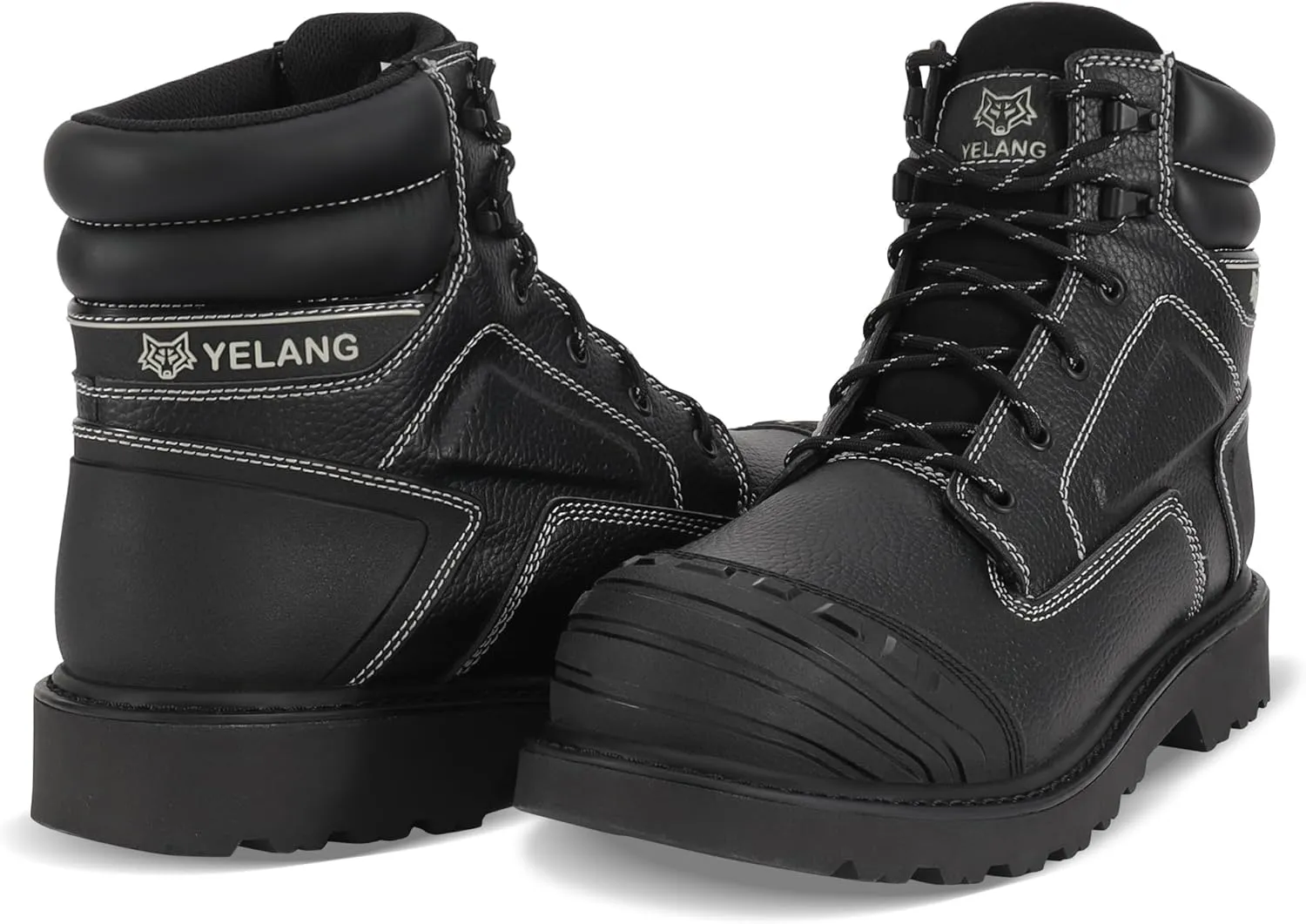 Yelang Men's Steel Toe Safety Work Boot Slip Resistant Puncture Utility Shoes 6 Inch For Industrial Construction Outdoor botas de trabajo para hombre