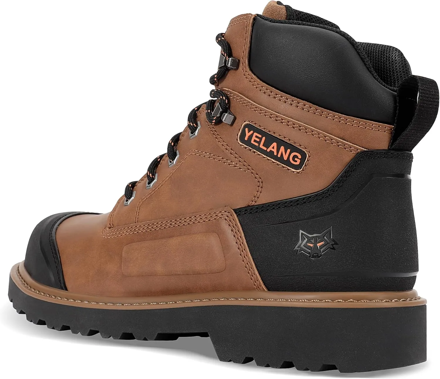 Yelang Men's Steel Toe Safety Work Boot Slip Resistant Puncture Utility Shoes 6 Inch For Industrial Construction Outdoor botas de trabajo para hombre