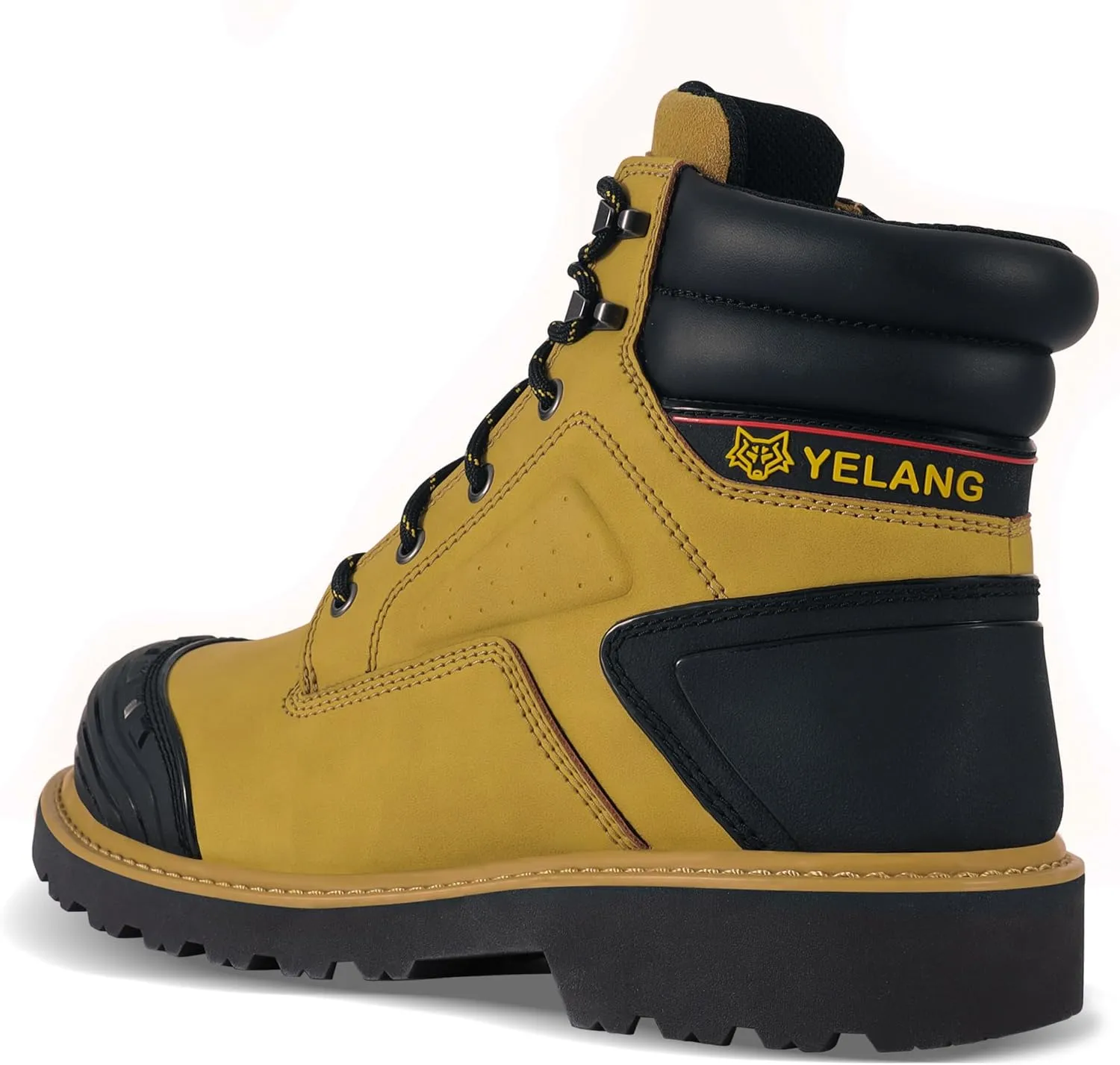 Yelang Men's Steel Toe Safety Work Boot Slip Resistant Puncture Utility Shoes 6 Inch For Industrial Construction Outdoor botas de trabajo para hombre