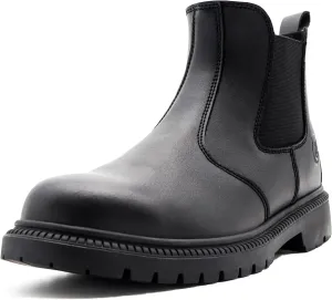 ZERVRTON Steel Toe Work Boots for Men,Slip-on Work Boots,Men's Industrial & Construction Shoes,Waterpoof Safety boots,Non-slip,Comfortable,Lightweight