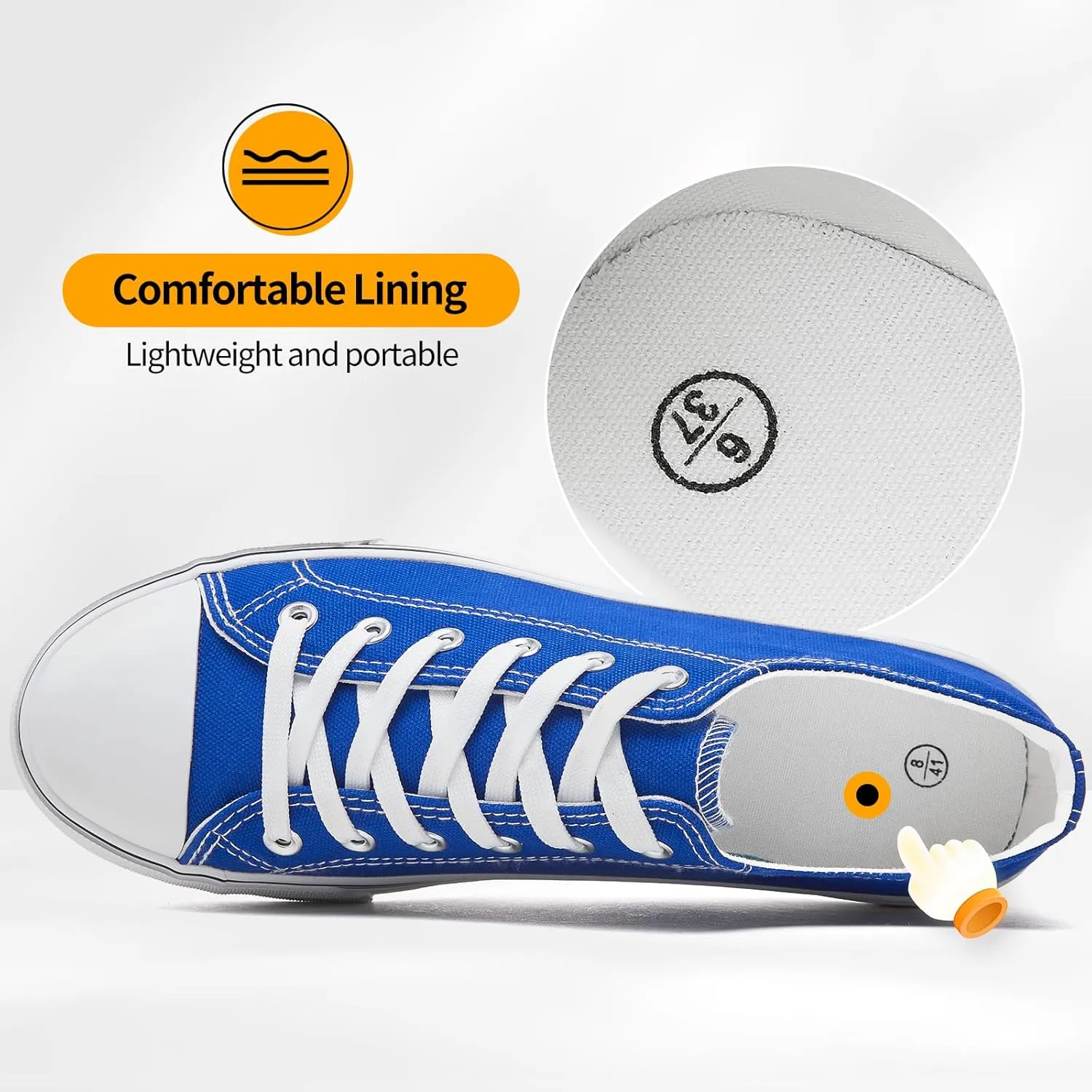 ZGR Mens Classic Casual Shoes,Lace-up Fashion Sneakers,Low Top Canvas Sneakers for Men