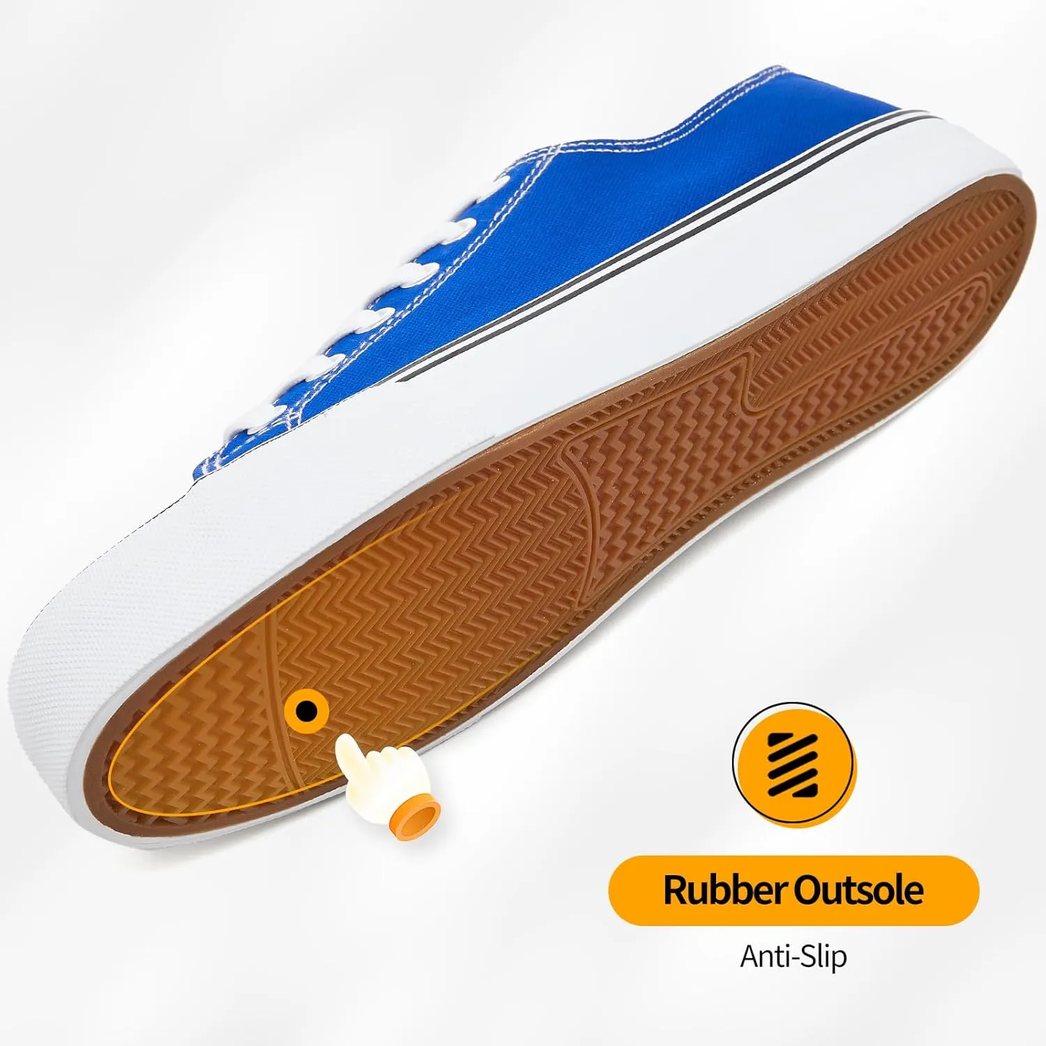 ZGR Mens Classic Casual Shoes,Lace-up Fashion Sneakers,Low Top Canvas Sneakers for Men